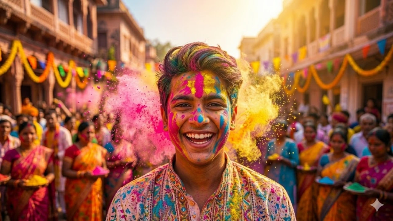 Holi Gemini Prompt for Boy Photo